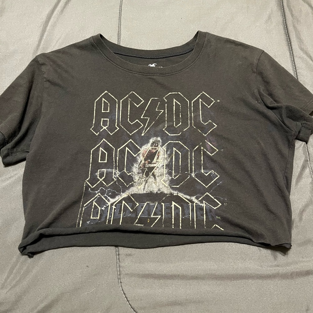 AC/DC DIY cropped shirt